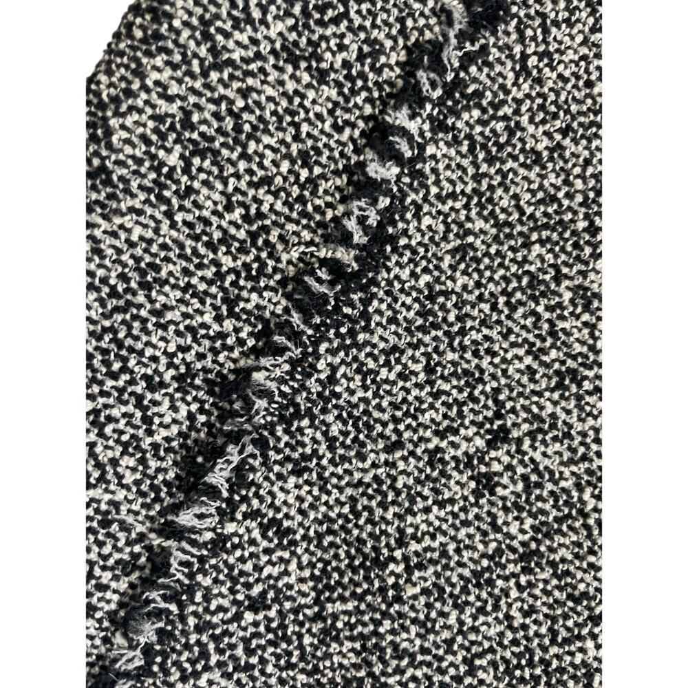 REBECCA‎ TAYLOR SKIRT A LINE PENCIL GRAY/BLACK SZ 0 TRIM HEM FRINGE AESTHETIC - Picture 8 of 13